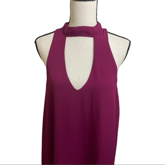 Lulus  womens dress size Large mock neck v neck cutout swing style keyhole - Picture 4 of 14